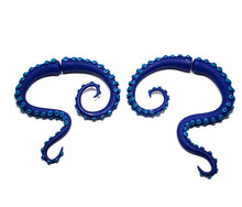 Load image into Gallery viewer, TENTACLE  EARRING DEEP BLUE
