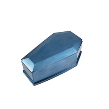 Load image into Gallery viewer, COFFIN TRINKET BOX METALLIC BLUE

