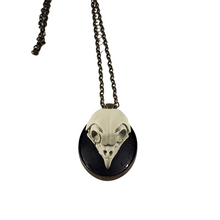 Load image into Gallery viewer, OWL SKULL CAMEO NECKLACE
