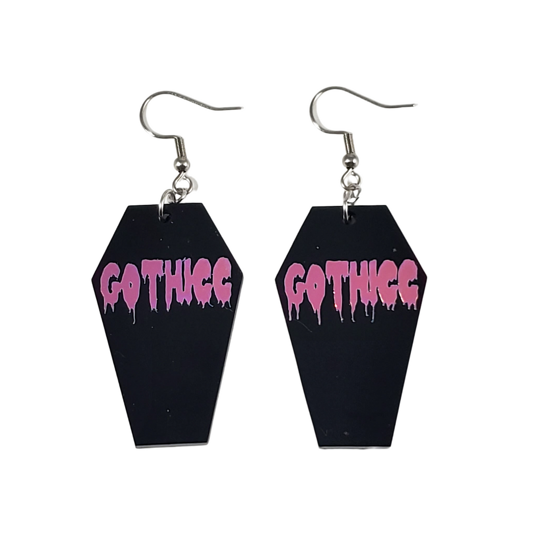 GOTHICC COFFIN EARRINGS
