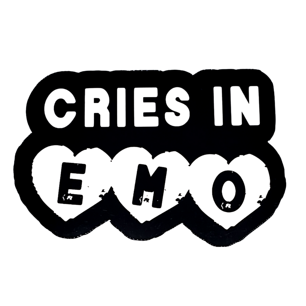 CRIES IN EMO STICKER